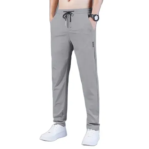 Celana kargo cepat kering Logo kustom celana panjang pria olahraga Fitness celana kargo kualitas tinggi celana panjang kaki kecil lurus