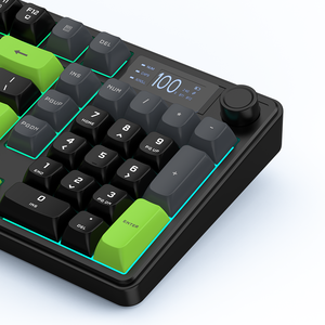 Ba chế độ có dây BT 2.4G không dây màng chơi game Bàn phím Gasket RGB màng chơi Game bàn phím với núm và màn hình hiển thị - Product Image 5