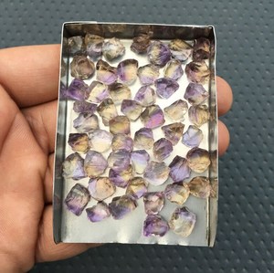 50 adet doğal ham Ametrine kristal ametist ve sitrin karışımı 6-8 MM toplu işlenmemiş gevşek taşlar 6-8 MM boyutu - Product Image 3