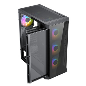 Vendita calda porta aperta pannello laterale in vetro temperato ATX Gaming Case con schermo Display LCD USB3.0 custodia del Computer - Product Image 4