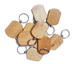 Llavero de madera número 5, llaveros de madera simples personalizados con forma de rectángulo, gancho para llave, etiqueta de llavero de Metal para regalo - Product Image 6