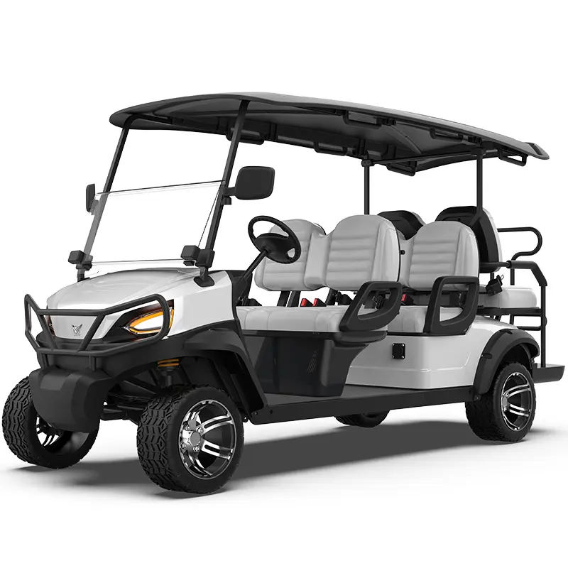 Carrello da golf elettrico per la vendita a buon mercato carrelli cinesi 6 posti al litio 72V batteria prezzo all'ingrosso Mini golf cart auto da strada