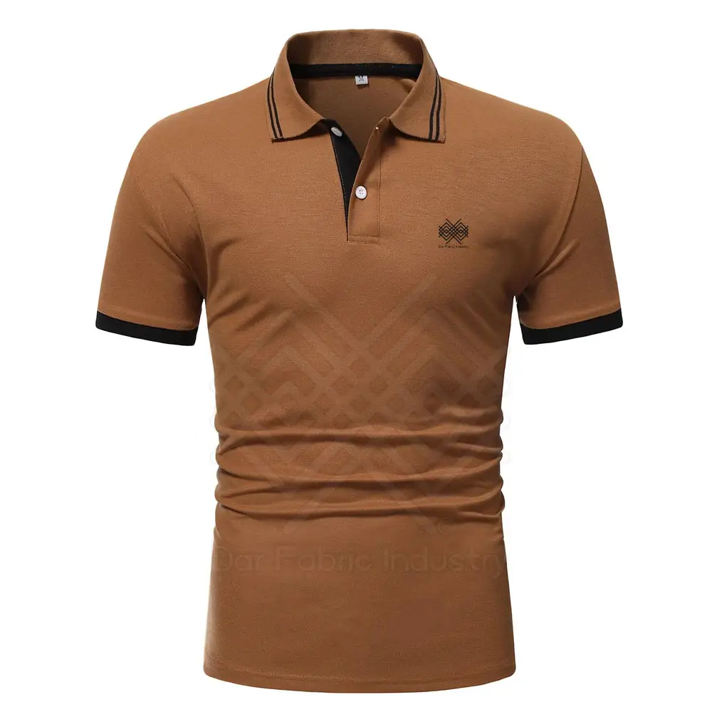カスタムメイドのコットンポリエステル無地プレーンゴルフポロシャツ男性用のユニークなデザインのポロTシャツ