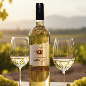 Rượu vang trắng bán ngọt Castillo de Sarrion, nho Airen và Macabeo, 11% cồn, cấp nhập môn, 0,75 lít, từ Castilla La Mancha. - Product Image 2