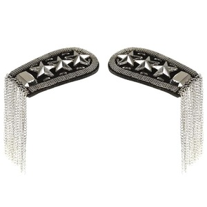 Wholesale Supplier <strong>Royal</strong> Uniform Epaulettes Captain Shoulder Board With Silver Wire French Braid Curl Shoulder Handmade <strong>Badges</strong> - Product Image 4
