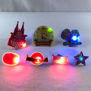 ODM ספק מפעל LED אור למעלה תג כפתור סיכת דש מותאם אישית צורת לוגו מגנטי LED פין תג עבור מסיבת אירוע - Product Image 2