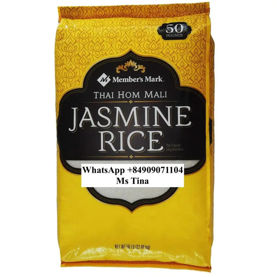 Vietnam en iyi toptan tedarikçisi yasemin pirinç % 5% kırık 25kg veya 50kg pirinç torbası iyi kalite düşük fiyat SGSLAP vietgap Global Gap