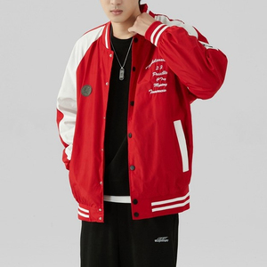 Yüksek kaliteli Varsity beyzbol üniforma ceket erkek sonbahar yeni Trendy marka tüm maç öğrenci kapüşonlu ceket artı boyutu mont - Product Image 3