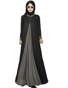 イスラム教徒の女性のための最新のドバイAbayaデザインOEMサービス中東XXLサイズプラスサイズの特徴の大人のためのオープンAbaya