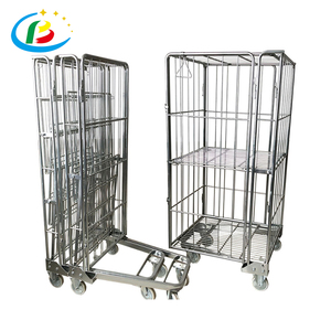 Tam güvenlik Metal mobil arabası depolama kafesi dört taraflı çamaşır yuvalama rulo özelleştirilebilir OEM taşıma çözümleri - Product Image 4