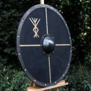 Norse Medieval Larp Warrior Wood &amp; Steel Viking Round shield Templar Shield - DIY Grade Customizable by Knives Manufacturer. - Product Image 2