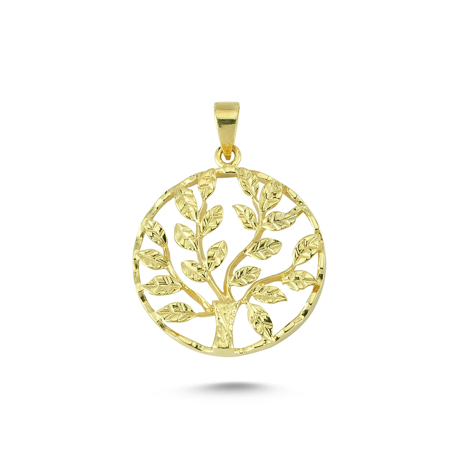Collana con ciondolo albero genealogico Art Design delicato 14K oro reale albero della vita collana con cuore gioielli turchi vendita calda all'ingrosso