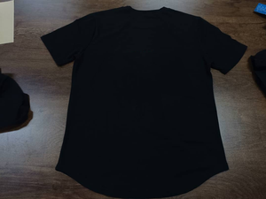 Tam özelleştirme kişiselleştirilmiş kesim kavisli Hem İnce gömme streç boş plaingym spor T Shirt erkek tişört