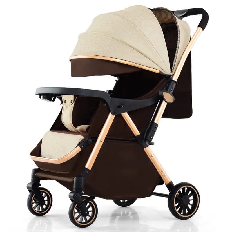 Coches Para Bebes。軽量イージーフォールドコンパクトベビーカーベビープッシュチェアリバーシブルハンドル幼児ベビーカー乳母車旅行用