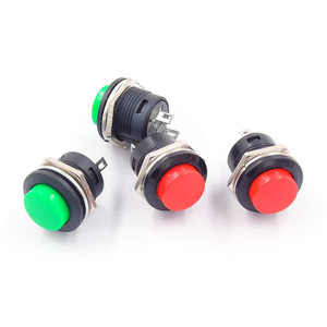 16mm Kunststoff-Druckknopf schalter R13-507 6A 125VAC 3A 250VAC Reset-Schalter PB-02 Kombination 1NC Rot & Grün Farbe - Product Image 2