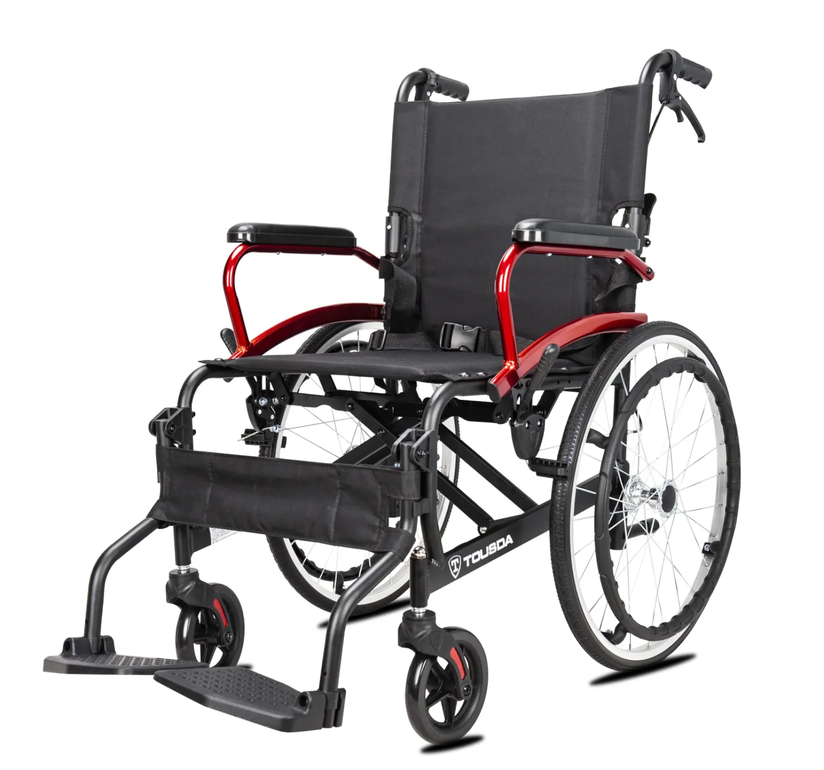 Mới nhất Trọng lượng nhẹ Hướng dẫn sử dụng gấp xe lăn Q06-20 tay di động đẩy cho người lớn tàn tật người già nhà máy ban đầu sử dụng nhà