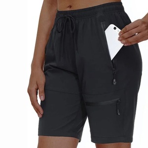 ホットセール女性用ハイキングカーゴショーツジッパーマルチポケットクイックドライ防水夏キャンプゴルフトラベルアスレチックウォークショーツ