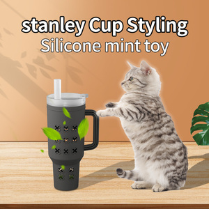 Custom Stanley Cup Skeleton Cat Toy (2025 New Design) - <strong>Safe</strong> Silicone Pet Gift with <strong>Catnip</strong> for Training