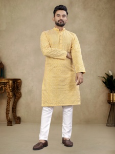 เป็นตัวแทนของการตีความที่ทันสมัยของชุดนอน Kurta คลาสสิกที่สมบูรณ์แบบสำหรับการสวมใส่ในชีวิตประจำวันสำหรับการส่งออกทั่วโลก - Product Image 3