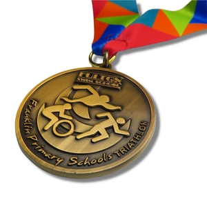 Yüksek kaliteli özel tasarım triatlon şampiyonu spor maratonu ödül Metal madalya - Product Image 3