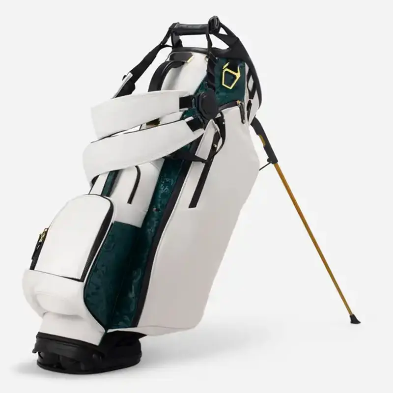 निर्माता द्वारा थोक अनुकूलन योग्य यूनिसेक्स गोल्फ स्टैंड बैग पुरुषों के लिए वाटरप्रूफ माइक्रोफाइबर लेदर गोल्फ बैग