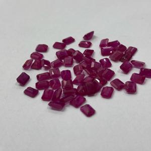 Pietre preziose a taglio di rubino smeraldo naturale all'ingrosso Mozambique rubino in calibrazione rubino ottagoni pietre preziose - Product Image 1