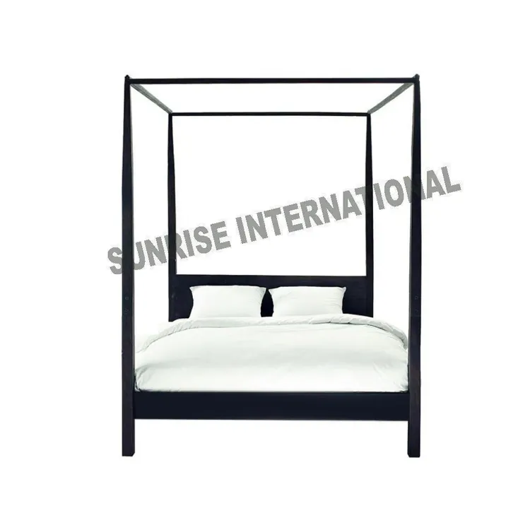 Fournisseur indien de meubles d'excellente qualité pour la chambre à coucher de style contemporain en bois de Sesham Lit double Queen Size Poster
