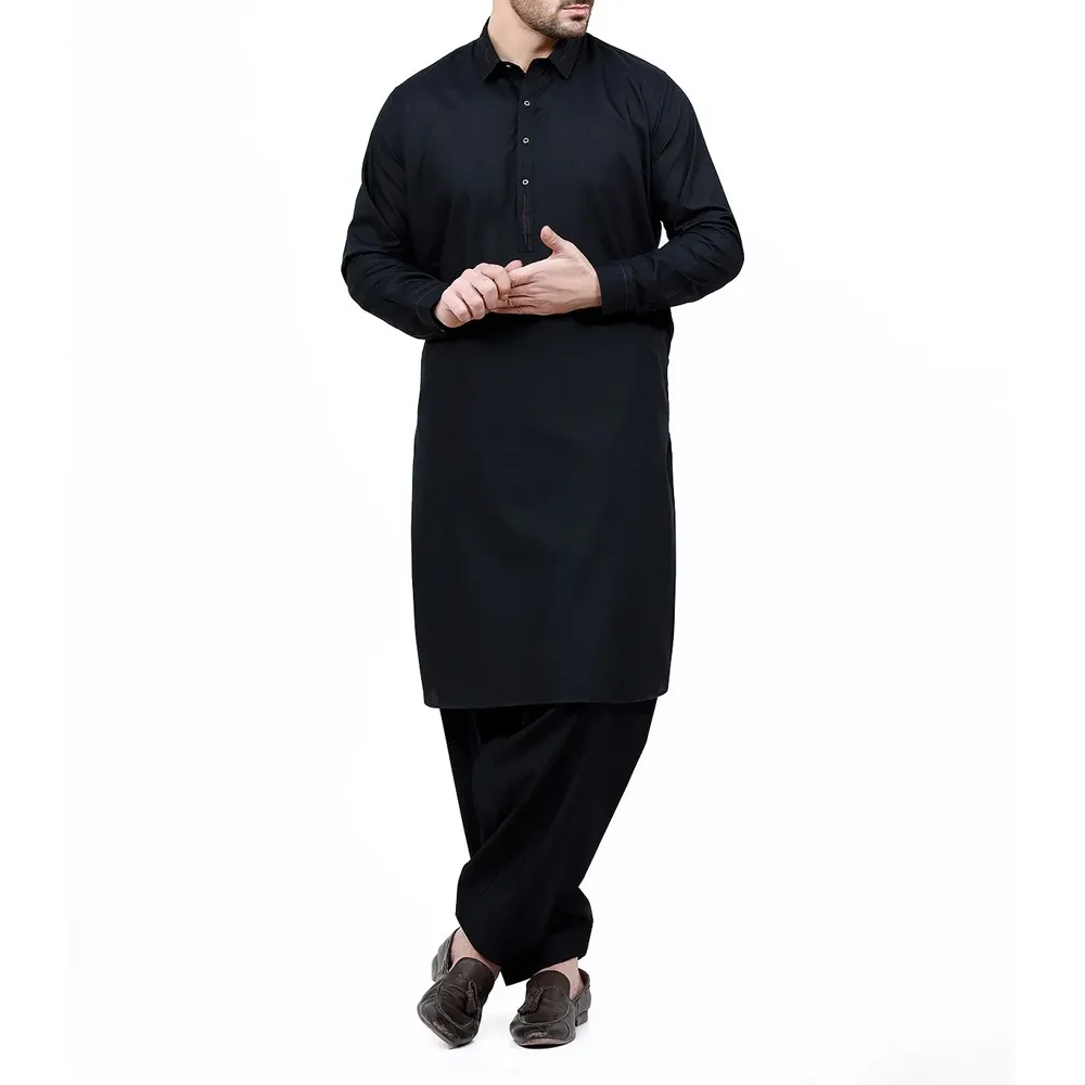 Good Quality Cotton Islamic Men's Shalwar Kameez Saudi Arabian Design Long Clothing Muslim Men Dress