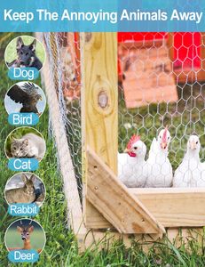 Valla de jardín de malla galvanizada Hexagonal de malla de alambre para aves de corral de tamaño personalizado para mascotas, conejo, cercado de pollo - Product Image 3