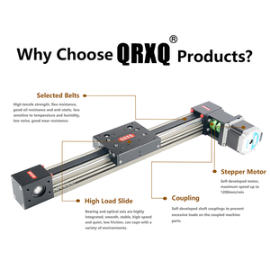 Guías de movimiento lineal CNC QRXQ de 100mm-6000mm de tamaño personalizado para proyectos robóticos guía de pórtico rieles lineales pórtico - Product Image 2