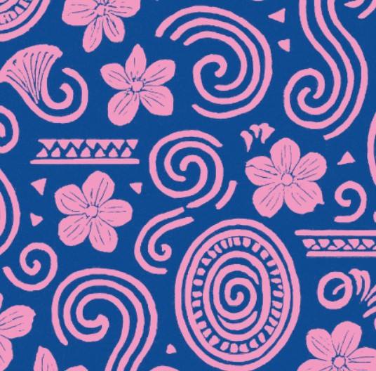 Navy & Baby Pink: African Texture