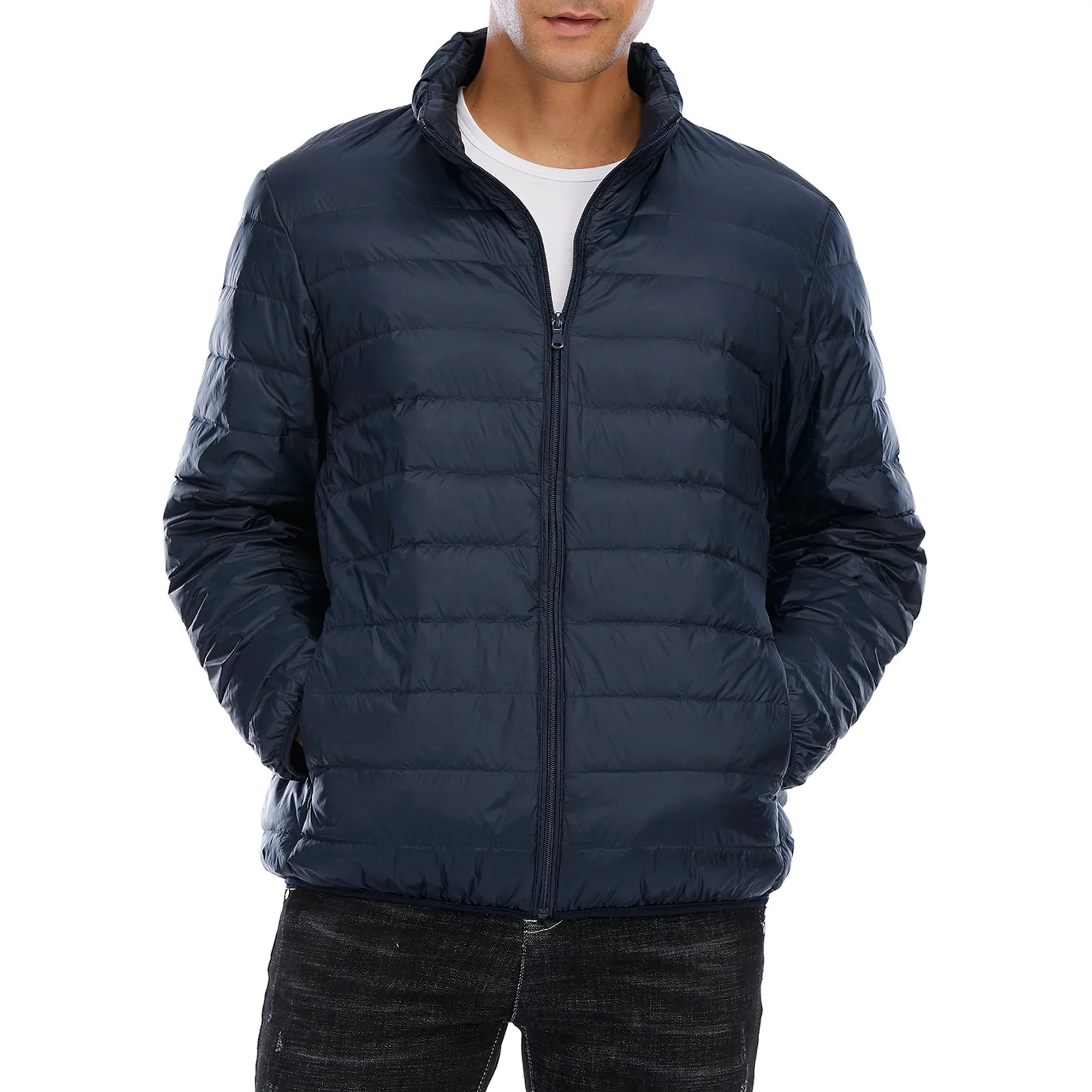 Kış erkek moda için erkek balon ceket yüksek kalite özel Logo 100% için büyük boy balon ceket