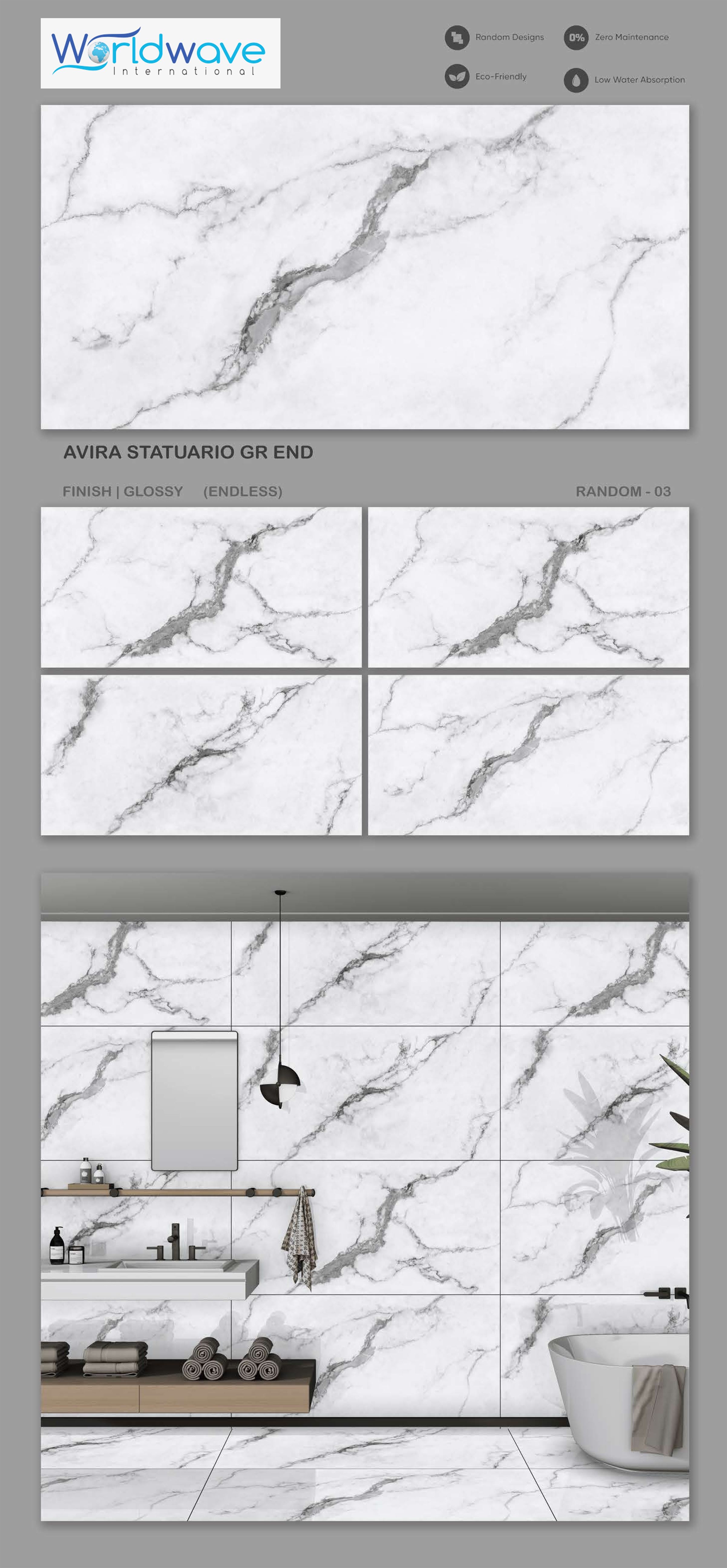 Gloss Statuario Light White
