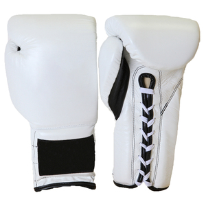 Guantes de boxeo de cuero con logotipo personalizado de buena calidad para competición de boxeo soporte de muñeca de Velcro soporte de muñeca de gancho y bucle - Product Image 4