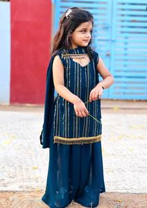 传统印度巴基斯坦丝绸<span class=keywords><strong>Lehenga</strong></span> Choli女孩儿童派对穿婚纱刺绣民族Salwar Kameez连衣裙