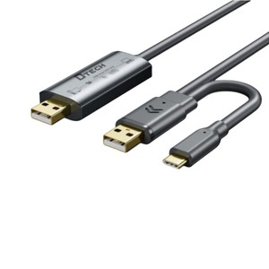 DTECH Data Transfer <strong>USB</strong> Smart KM Link <strong>USB</strong> a Male to Type C <strong>USB</strong> 2.0 Data Copy Cable for PC Computer - Product Image 4