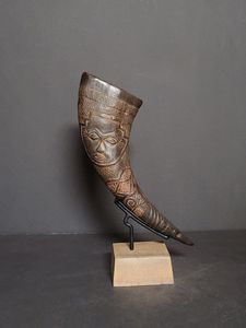 Handcrafted Festive Viking Drinking <strong>Horn</strong> Ceramic <strong>Cup</strong> for Mead and Ale for Christmas Feasts and Holiday Cheers - Product Image 4