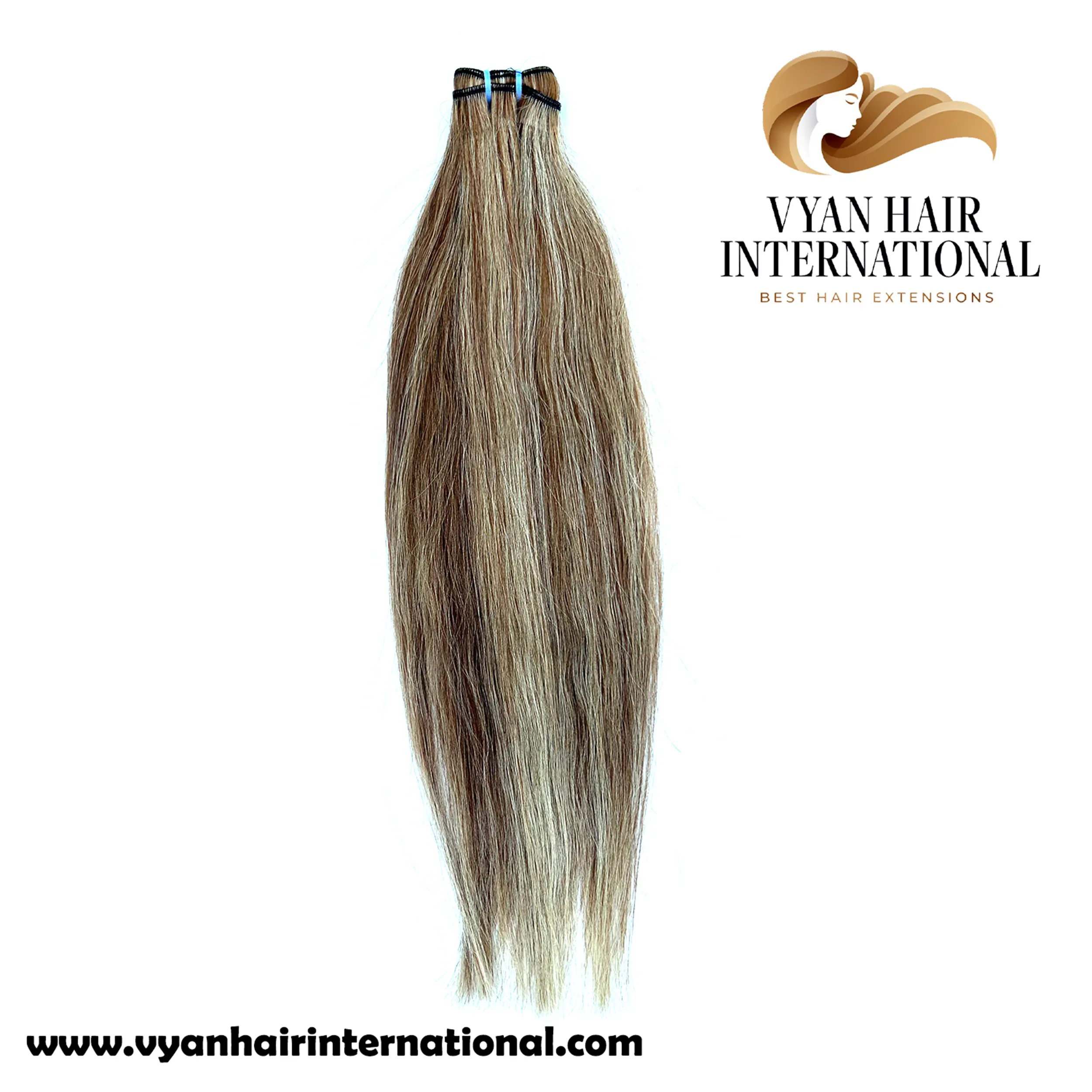 Ondulado Ombre Rubio Cabello humano virgen Ombre Color Brasileño 100% Extensiones de cabello humano virgen natural crudo