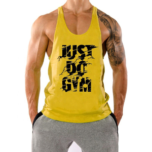 Nova Chegada Lado Sem Mangas dos homens de Design Dividir Tank Top de Fitness Impressão Personalizada <span class=keywords><strong>Plain</strong></span> Style Workout Tank Top UV Proteção Stringer