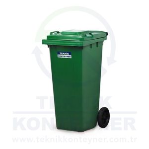 Contenedor de basura de plástico de 120 litros Contenedor de basura Cubo de basura - Product Image 3