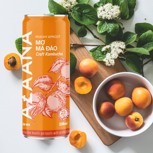 人気セールすぐに飲めるコンブチャ茶天然発酵ピーチアプリコットソースフルーツ & 野菜ジュースベトナムメーカー