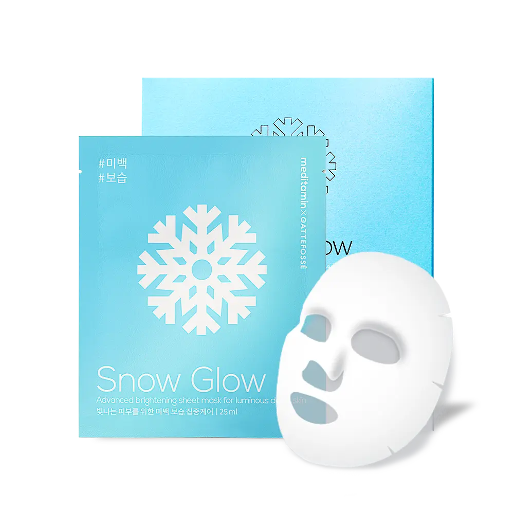 CHEONGAHN ORGANICS5 SNOW GLOW the premium sheet mask per ultimate brightening & hydration for the shine bright dewy skin
