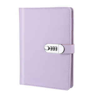 Diario forrado con cerradura combinación recargable A5 planificador Agenda Bloc de notas personal A6 contraseña diario secreto con cerradura para niñas - Product Image 1