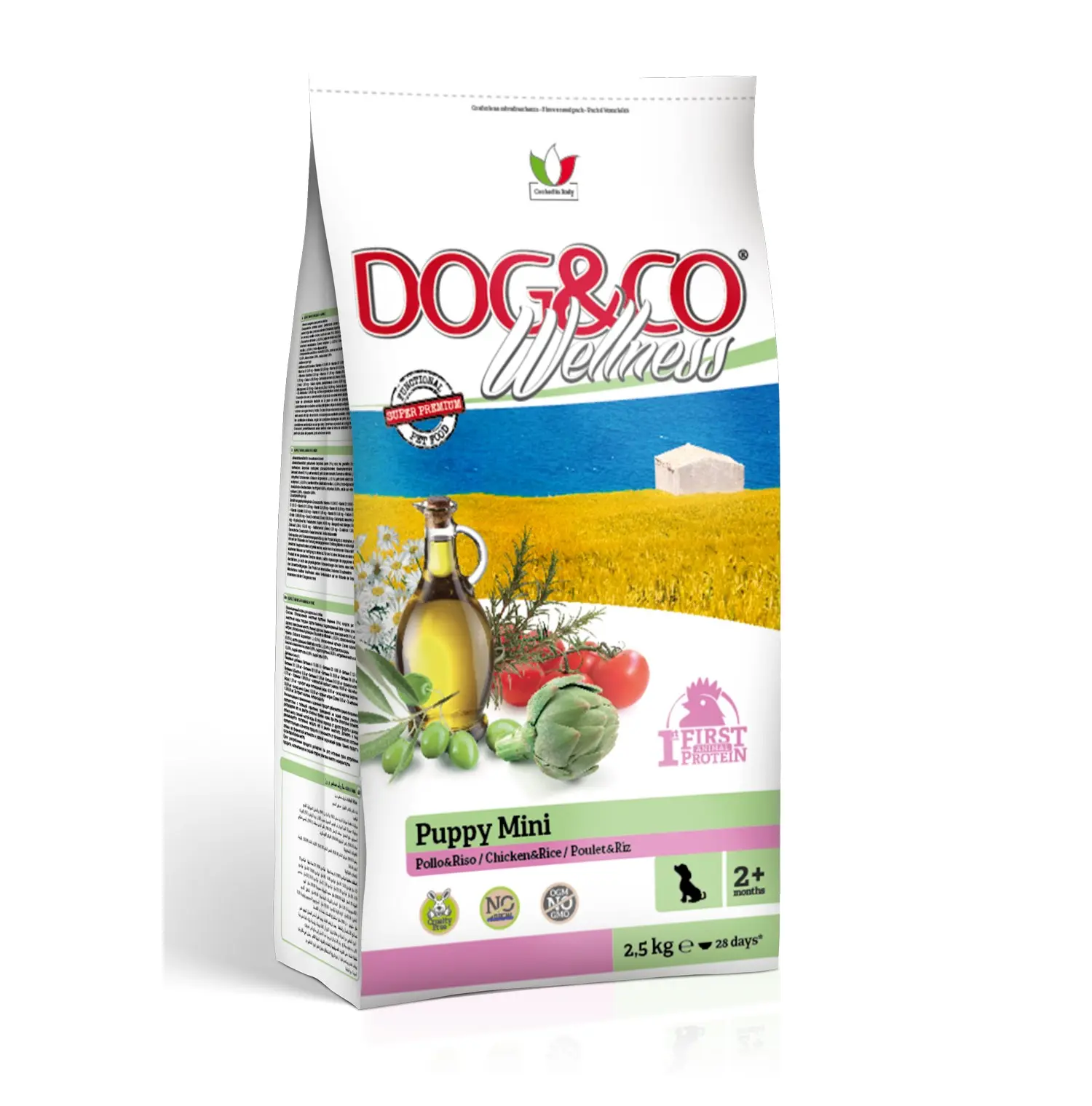 Premium Kwaliteit Italiaanse Hondenvoer Hond & Co Wellness Hondenvoer Met Mediterrane Ingrediënten 2.5Kg