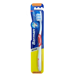 Berman Active Medium Pack 1 Electric Toothbrush Bamboo PP Handle Round Pattern for Adult Home Use Toothbrush Whitening Feature - Product Image 1