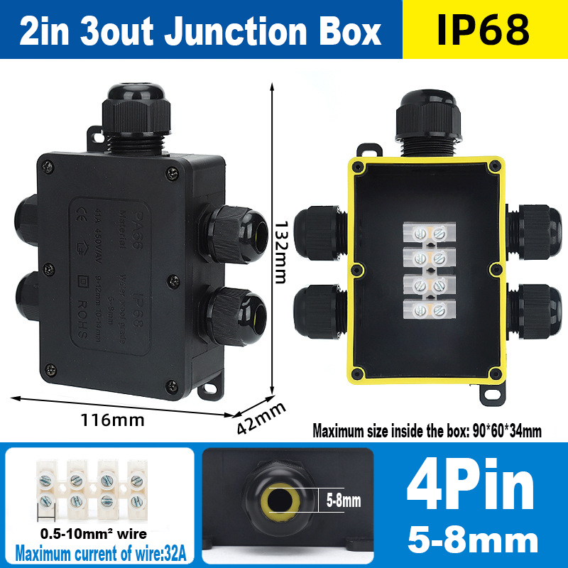 2in 3out large 4pin(5-8mm)