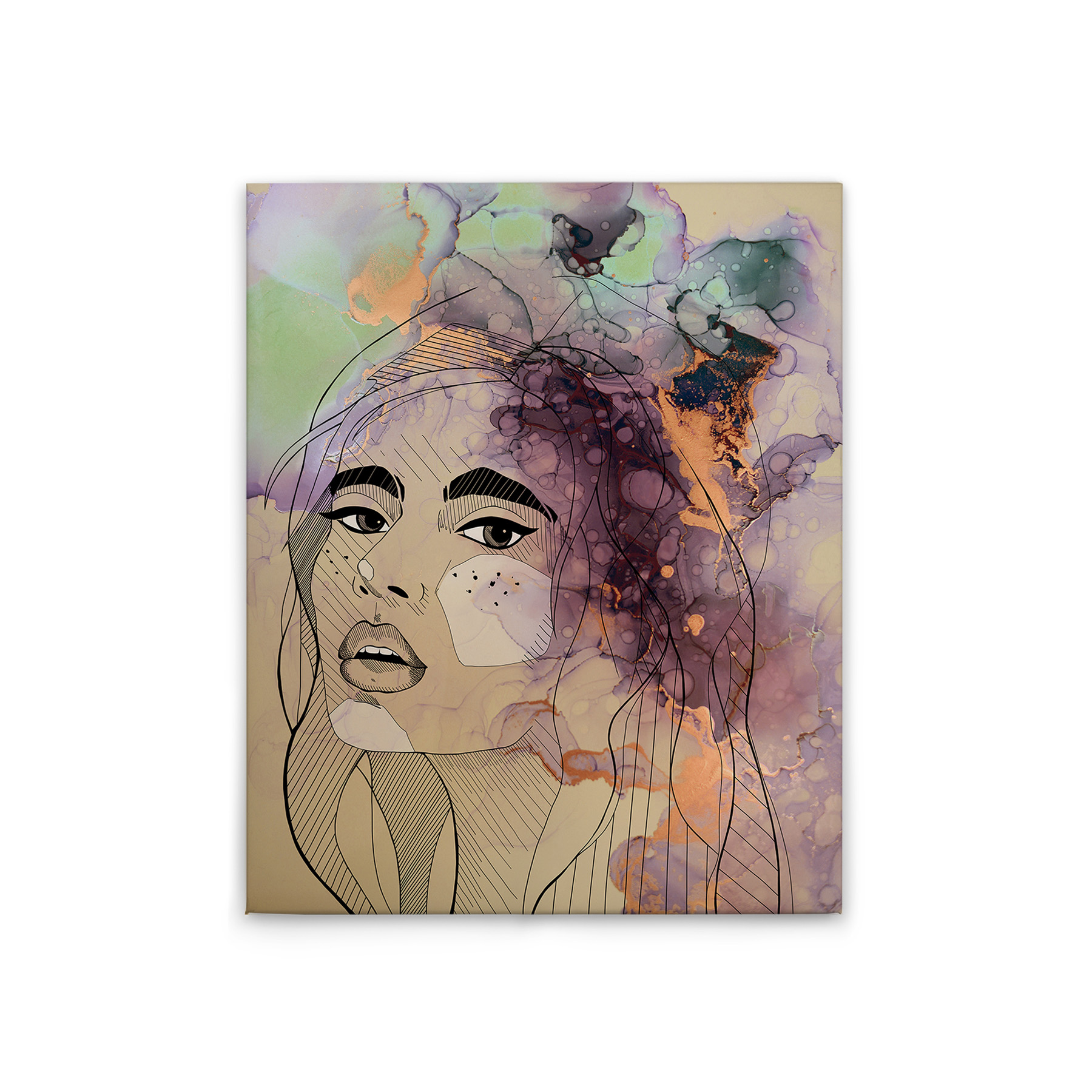 Coloré, Crème, Beige, Violet, Noir