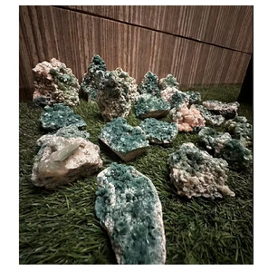 Ham yeşil Heulandite fantezi taşlar takı doğal ametist küme Geode Uruguay kristal küme süs enerji ametist Geode - Product Image 1