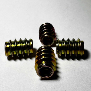 صواميل تثبيت خشبية صفراء مقاس 1/4 بوصة بأسنان داخلية وخارجية، صواميل توصيل ملولبة للأثاث الخشبي M6 M8 M10 M12 M20 THV فيتنام - Product Image 1