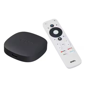 Купить новый Onn Android TV 4K UHD потоковое устройство с голосовым пультом и кабелем HDMI - Product Image 1